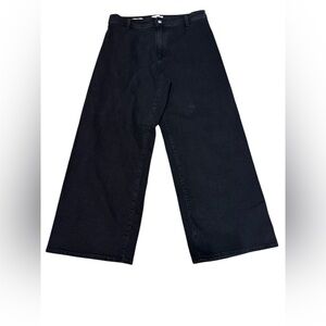 Cropped Wide-Leg Black Jeans Universal Thread